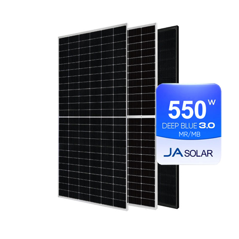 Tier 1 JA Mono 550Wp 555Wp MR Solar Panel Bifacial 540Wp 545Wp 550Wp MB Half Cut Technology 400Wp 410Wp 415Wp PV Module