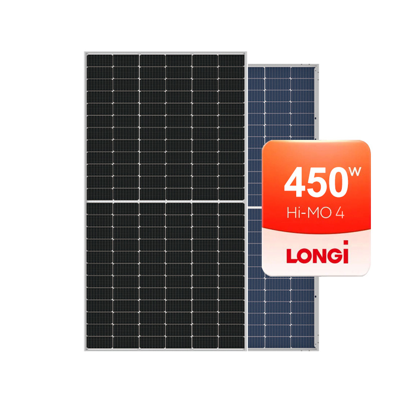 Longi Hi-MO 4 Tier 1 Mono 450Wp 455Wp 460Wp 465Wp Double Glass Half Cut Solar Panel Longi PV Module All Black 355Wp 360Wp 370Wp