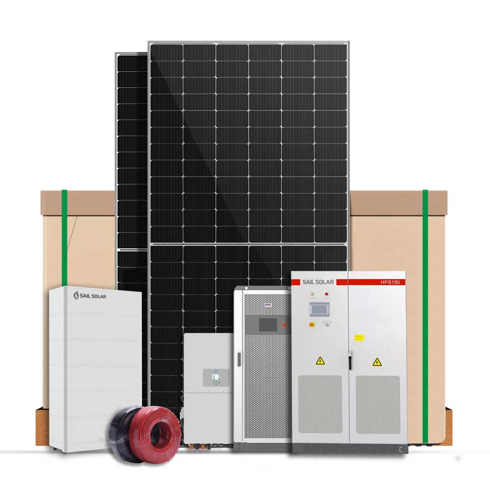30KW-1000KW Hybrid Solar Power System With Battery For Commercial and Industry Use