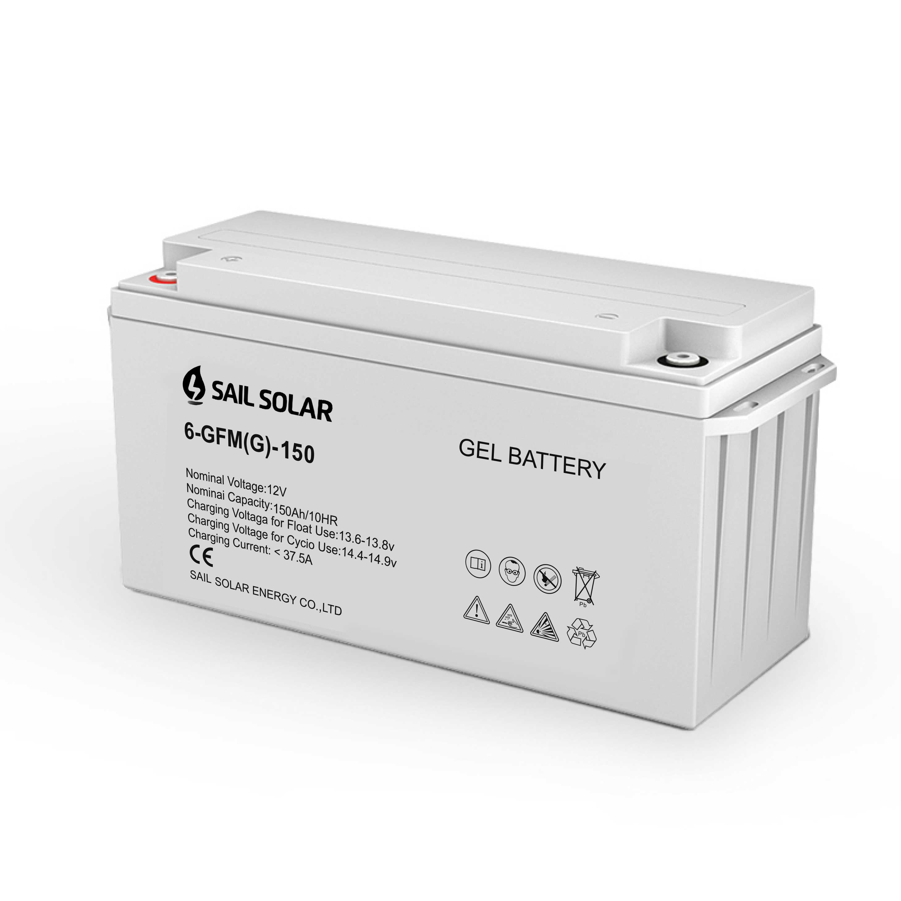 12V 150Ah Gel Battery Deep Cycle Lead Acid Batteries Long Lifespan