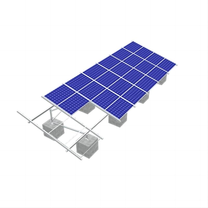 Ground Mounting Screw Piles Solar Mounted Structure with Cement Blocks