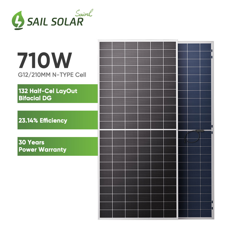 Solar Cells 132 Cells Half Cult Technology N Type Bifacial Solar Panel Module 690W 695W 700W 705W 710W 715W 720W