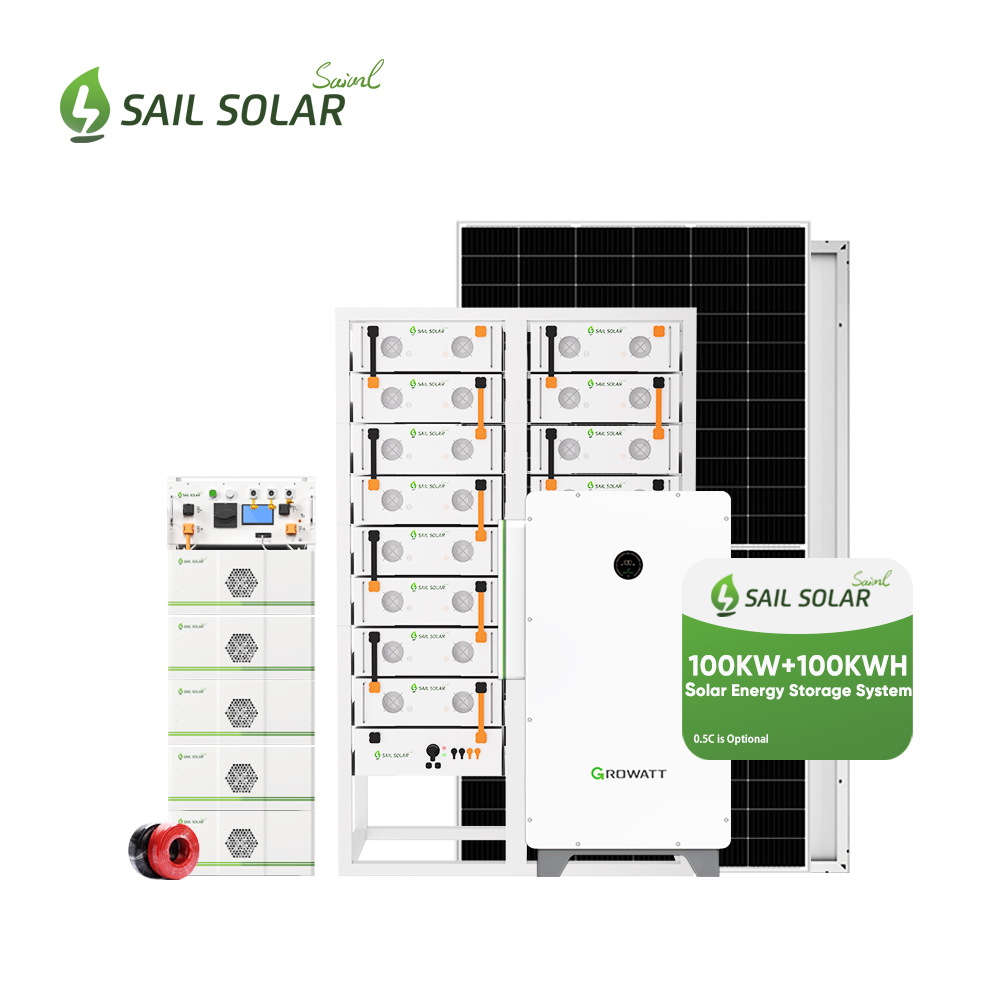 SAIL SOLAR Solar 100kw Hybrid Grid Solar System Solutions for Industrial and Commercial Plan